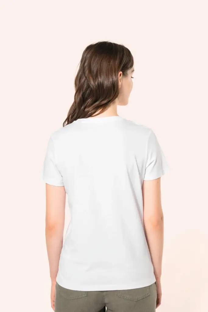 Supima® dames-T-shirt ronde hals korte mouwen — productfoto 2