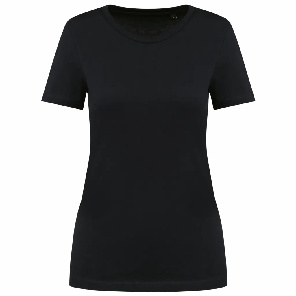 Supima® dames-T-shirt ronde hals korte mouwen, black — productfoto 6