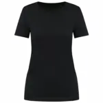 Supima® dames-T-shirt ronde hals korte mouwen, black — productfoto 6
