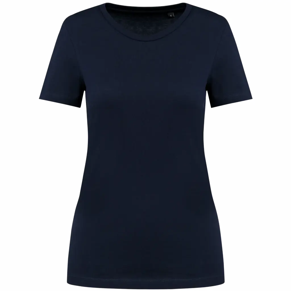 Supima® dames-T-shirt ronde hals korte mouwen, deep navy — productfoto 7