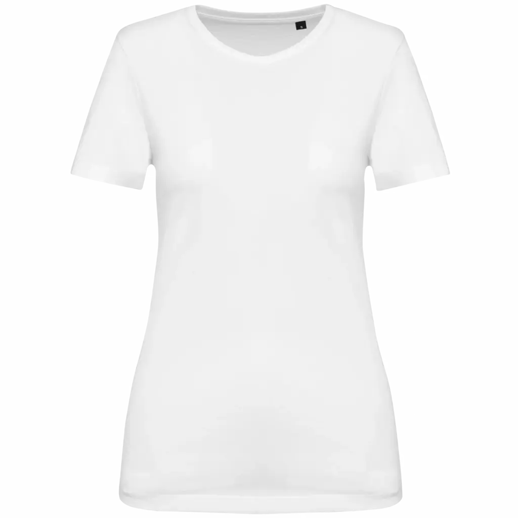 Supima® dames-T-shirt ronde hals korte mouwen, white — productfoto 8