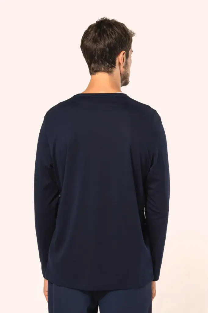PK302-5_2026 - Hidalgo-werbeartikel Supima® heren-T-shirt ronde hals lange mouwen — productfoto 2