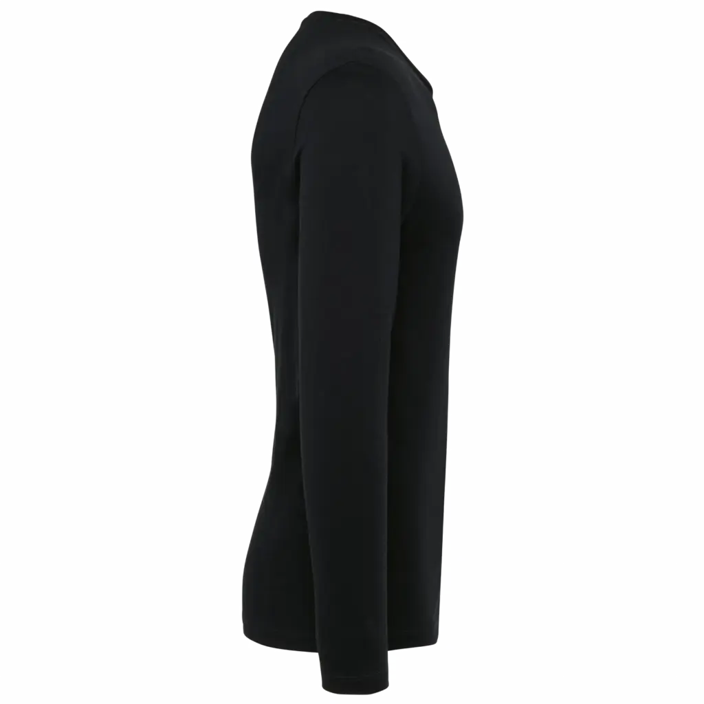 PS_PK302-S_BLACK - Hidalgo-werbeartikel Supima® heren-T-shirt ronde hals lange mouwen, black — productfoto 5