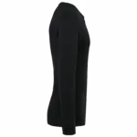 Supima® heren-T-shirt ronde hals lange mouwen, black — productfoto 5