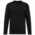 Supima® heren-T-shirt ronde hals lange mouwen, black — productfoto 6