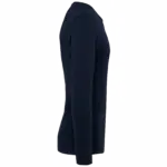 PS_PK302-S_DEEPNAVY - Hidalgo-werbeartikel Supima® heren-T-shirt ronde hals lange mouwen, deep navy — productfoto 6