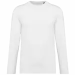 Supima® heren-T-shirt ronde hals lange mouwen, white — productfoto 8