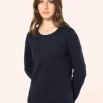 Supima® dames-T-shirt ronde hals lange mouwen