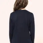 Supima® dames-T-shirt ronde hals lange mouwen — productfoto 2
