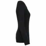 Supima® dames-T-shirt ronde hals lange mouwen, black — productfoto 5
