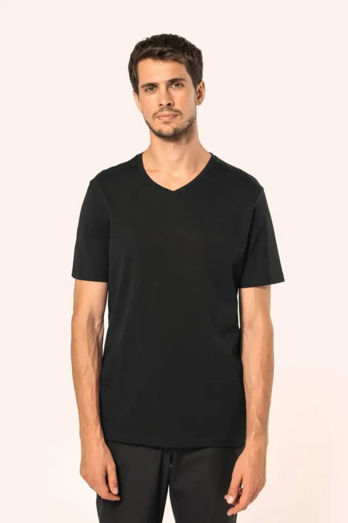 Supima® heren-T-shirt V-hals korte mouwen