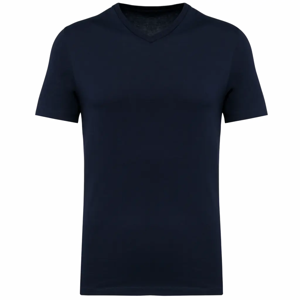 Supima® heren-T-shirt V-hals korte mouwen, deep navy — productfoto 7