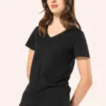 Supima® dames-T-shirt V-hals korte mouwen
