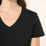 Supima® dames-T-shirt V-hals korte mouwen — productfoto 4