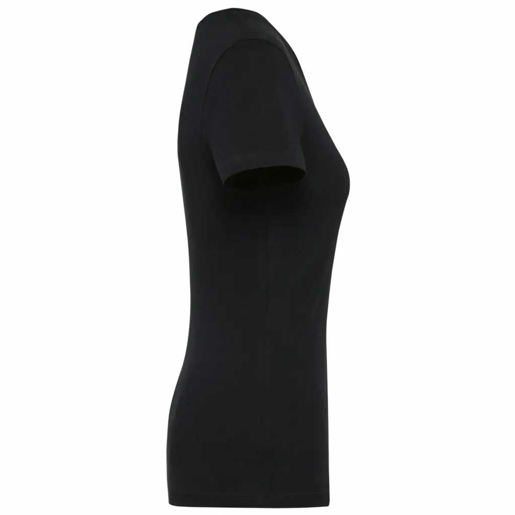 Supima® dames-T-shirt V-hals korte mouwen, black — productfoto 5