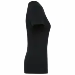 Supima® dames-T-shirt V-hals korte mouwen, black — productfoto 5