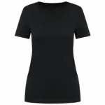 Supima® dames-T-shirt V-hals korte mouwen, black — productfoto 6
