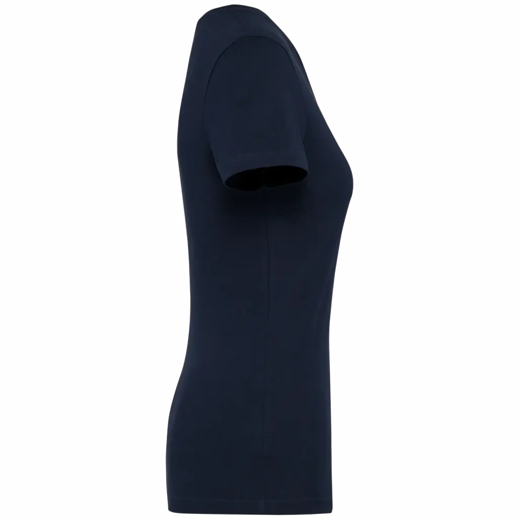 Supima® dames-T-shirt V-hals korte mouwen, deep navy — productfoto 6