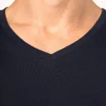 Supima® heren-T-shirt V-hals lange mouwen — productfoto 4