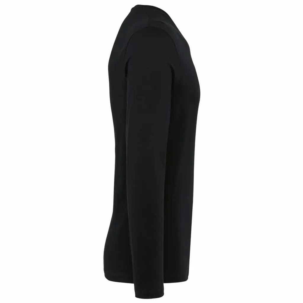 PS_PK306-S_BLACK - Hidalgo-werbeartikel Supima® heren-T-shirt V-hals lange mouwen, black — productfoto 5