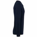 PS_PK306-S_DEEPNAVY - Hidalgo-werbeartikel Supima® heren-T-shirt V-hals lange mouwen, deep navy — productfoto 6