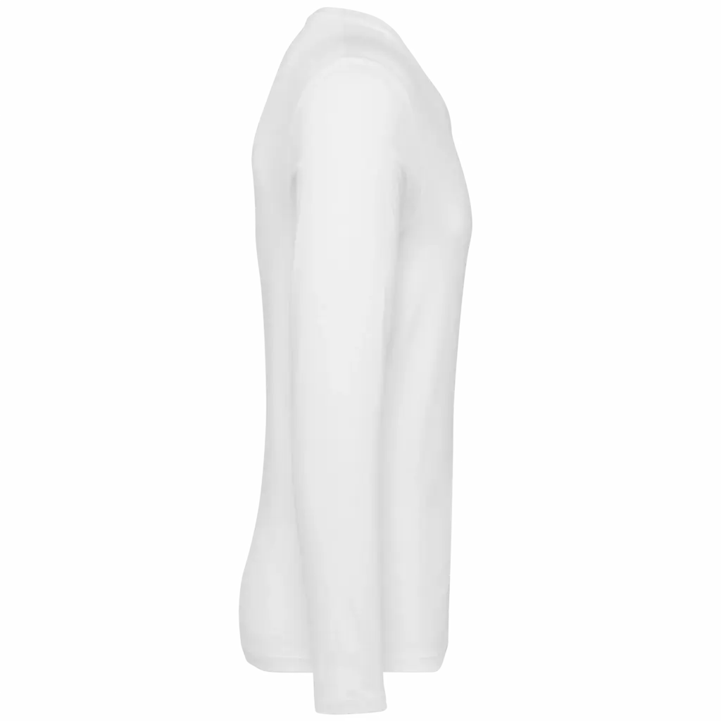 PS_PK306-S_WHITE - Hidalgo-werbeartikel Supima® heren-T-shirt V-hals lange mouwen, white — productfoto 7