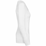 Supima® dames-T-shirt V-hals lange mouwen, white — productfoto 7