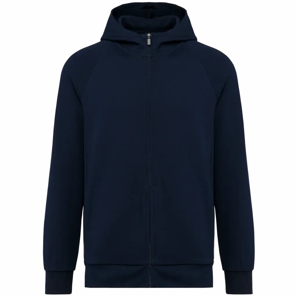 Herenjasje met rits en capuchon, deep navy — productfoto 7