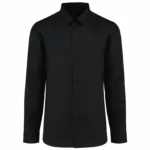 Popeline Herenoverhemd met lange mouwen, black — productfoto 6