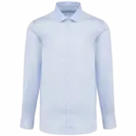 Popeline Herenoverhemd met lange mouwen, essential light blue — productfoto 8