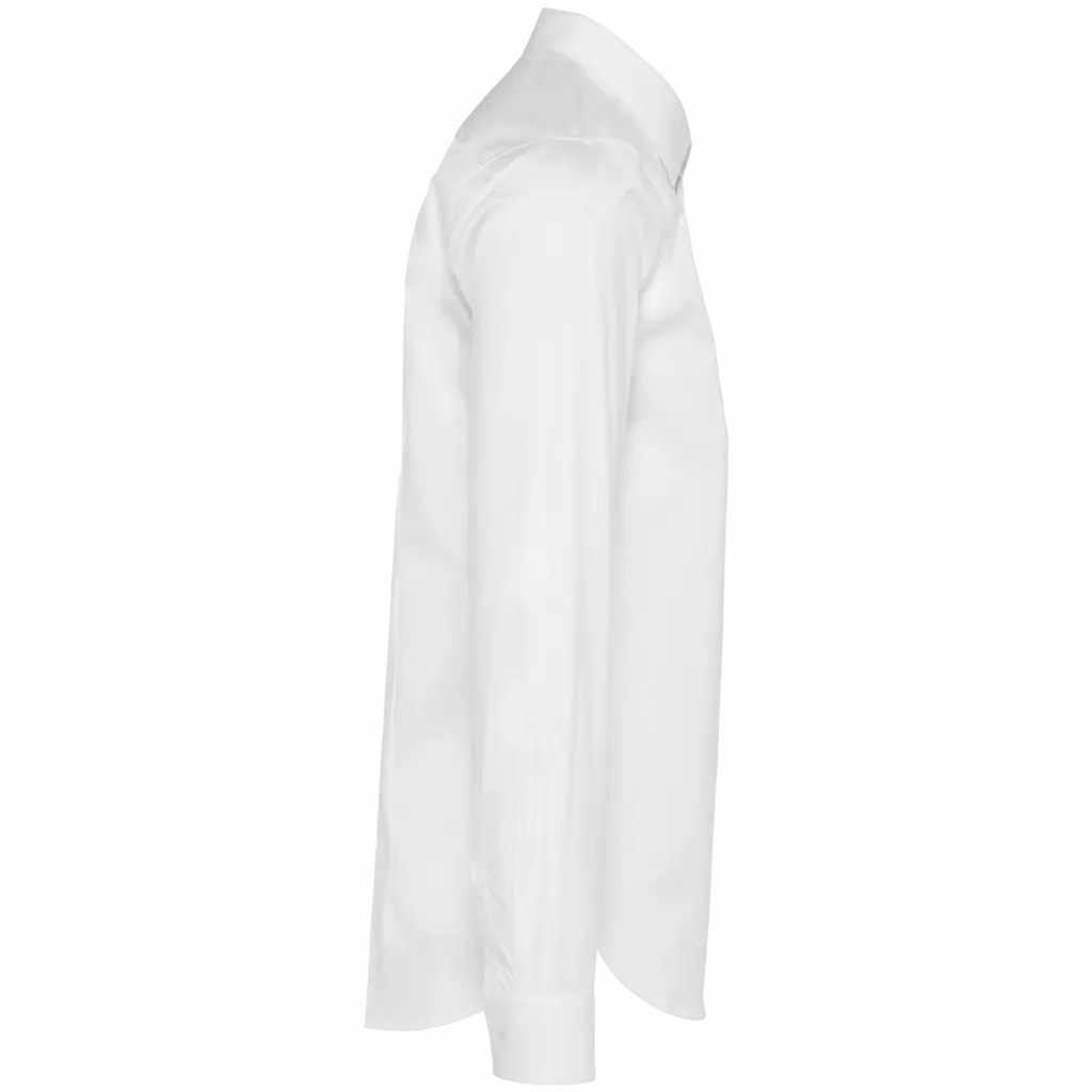 Popeline Herenoverhemd met lange mouwen, white — productfoto 8