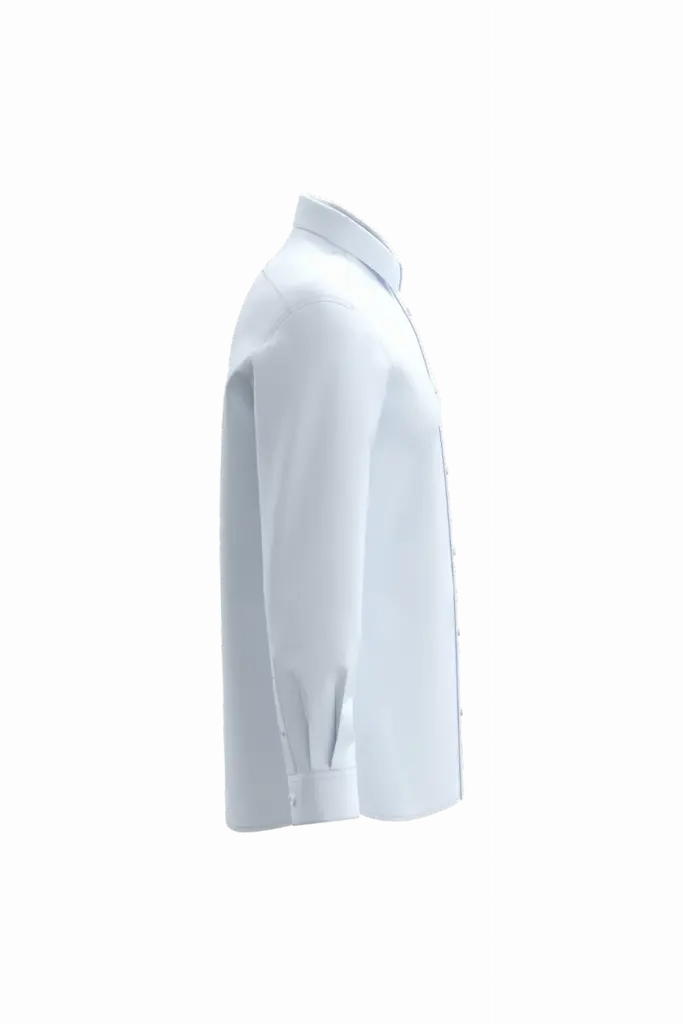 Heren overhemd in popeline van Supima®-katoen, white — productfoto 5