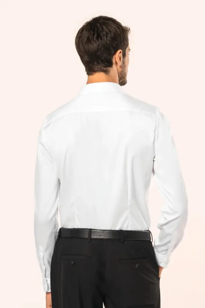 Herenoverhemd van twill met lange mouwen — productfoto 2