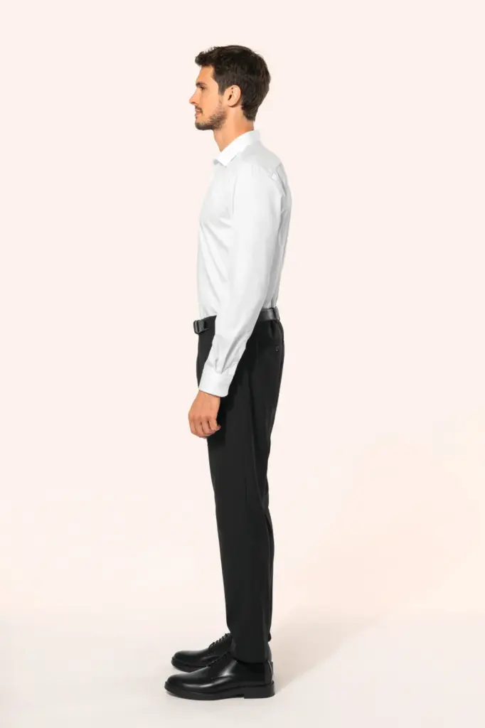 Herenoverhemd van twill met lange mouwen — productfoto 3