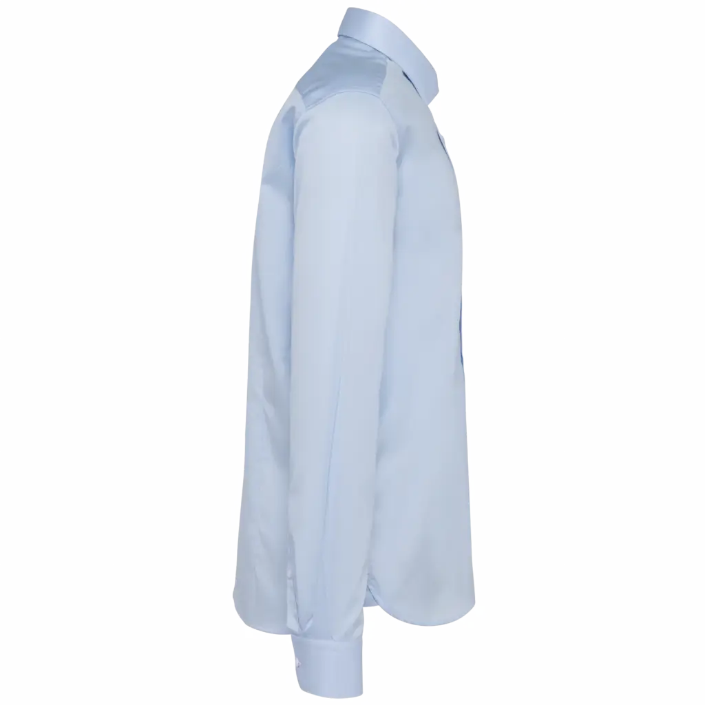 Herenoverhemd van twill met lange mouwen, essential light blue — productfoto 5