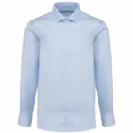 Herenoverhemd van twill met lange mouwen, essential light blue — productfoto 6