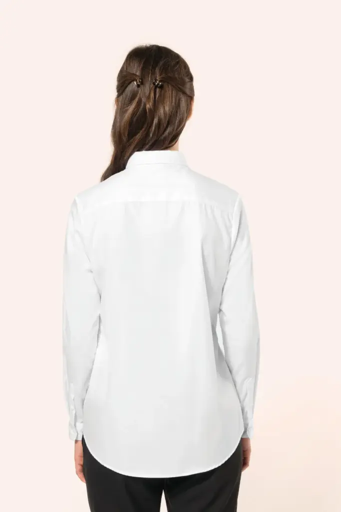 Damesoverhemd van twill met lange mouwen — productfoto 2