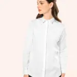Damesoverhemd van twill met lange mouwen — productfoto 3