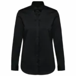 Damesoverhemd van twill met lange mouwen, black — productfoto 6