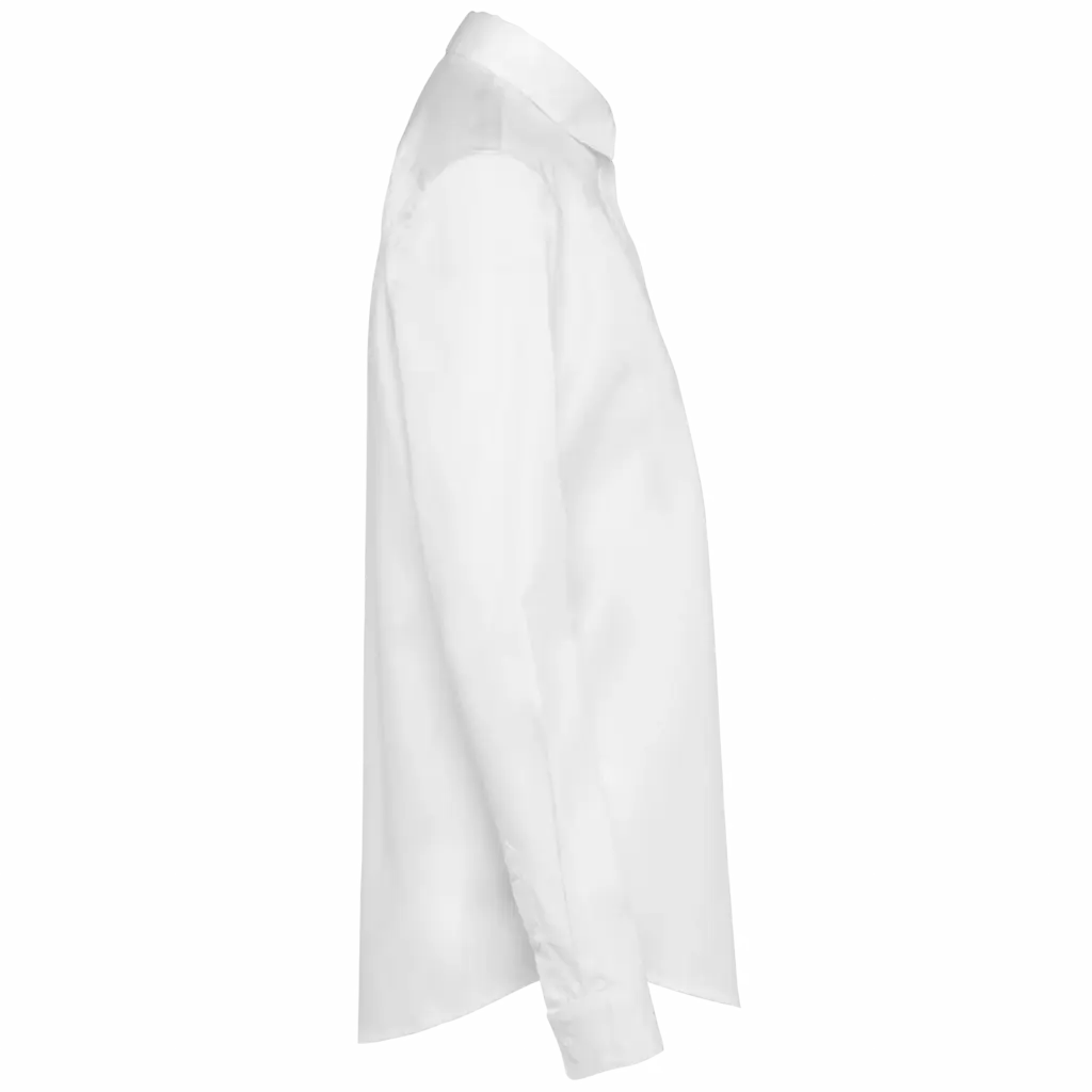 Damesoverhemd van twill met lange mouwen, white — productfoto 8
