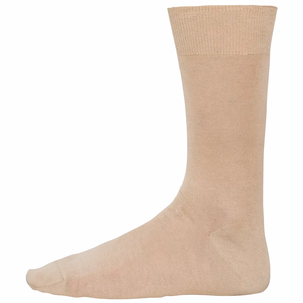 PS_PK800_BEIGE - Hidalgo-werbeartikel Herensokken van fil d'Écosse katoenjersey, beige — productfoto 3