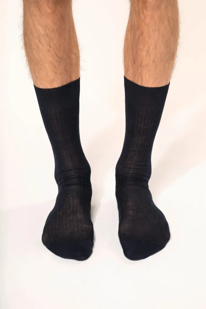 Herensokken 4x2 ribboord katoen fil d'Écosse — productfoto 2