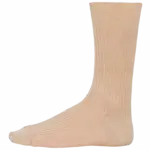Herensokken 4x2 ribboord katoen fil d'Écosse, beige — productfoto 3