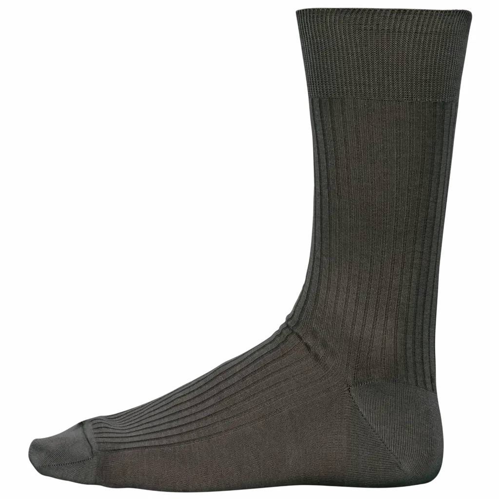 Herensokken 4x2 ribboord katoen fil d'Écosse, dark grey — productfoto 6