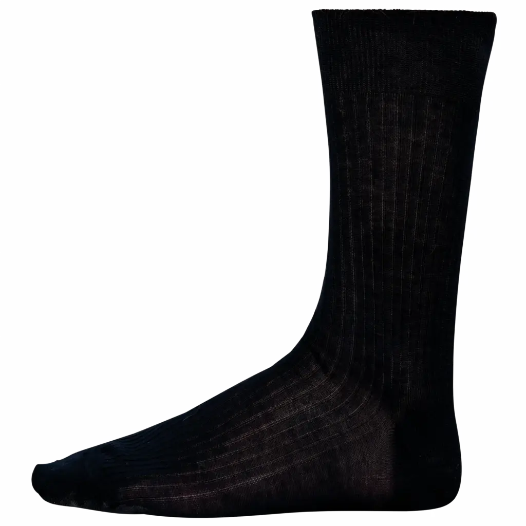 Herensokken 4x2 ribboord katoen fil d'Écosse, navy — productfoto 7