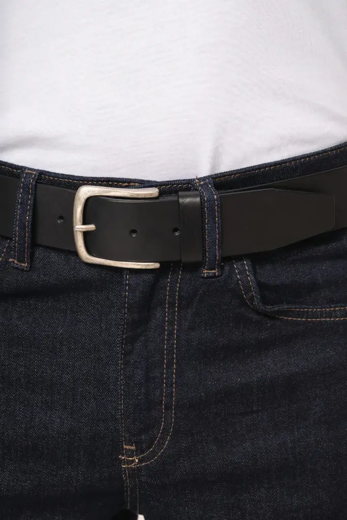 Vintage lederen herenriem — productfoto 2