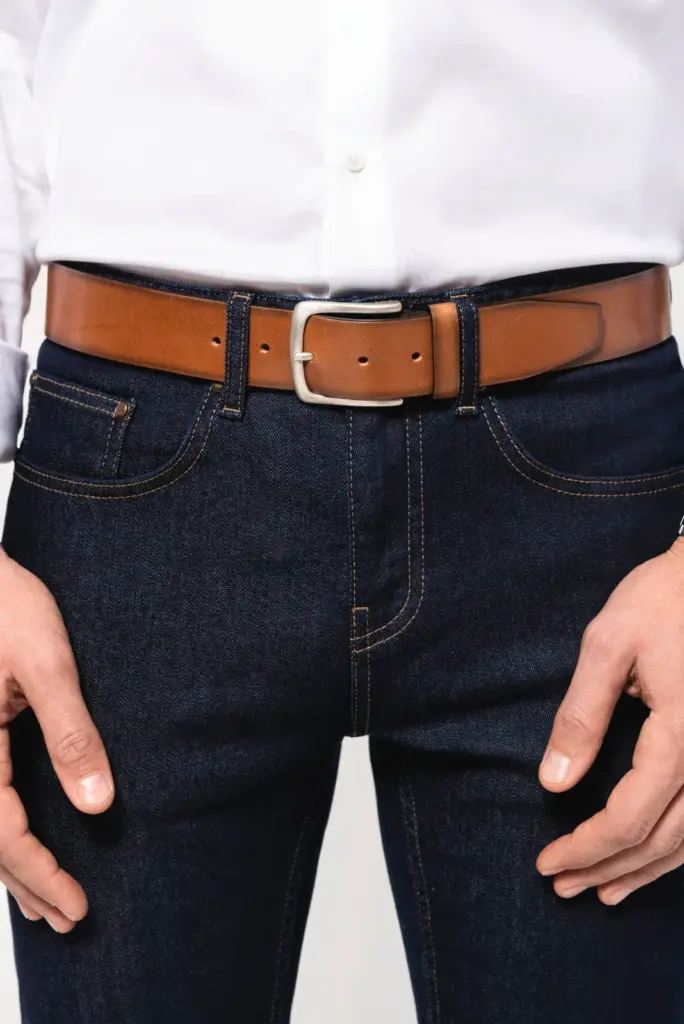 Vintage lederen herenriem — productfoto 4