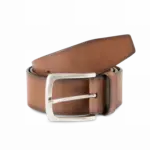 Vintage lederen herenriem, dark cognac — productfoto 6