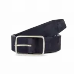 Suede leren riem, deep navy — productfoto 6
