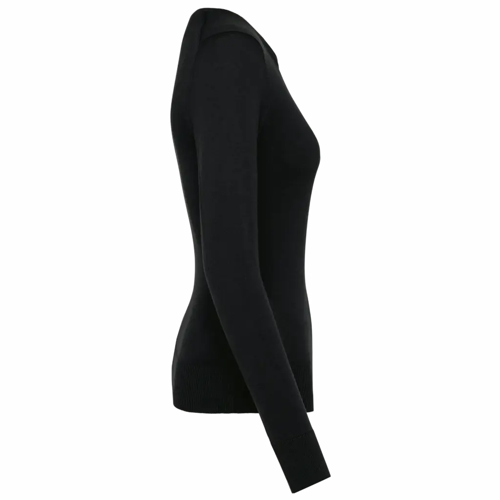 Supima® damestrui ronde hals, black — productfoto 5
